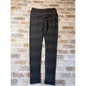 Marika Tek Womens Small Black Gray Dot Print Athletic Yoga Leggings Coolmax S